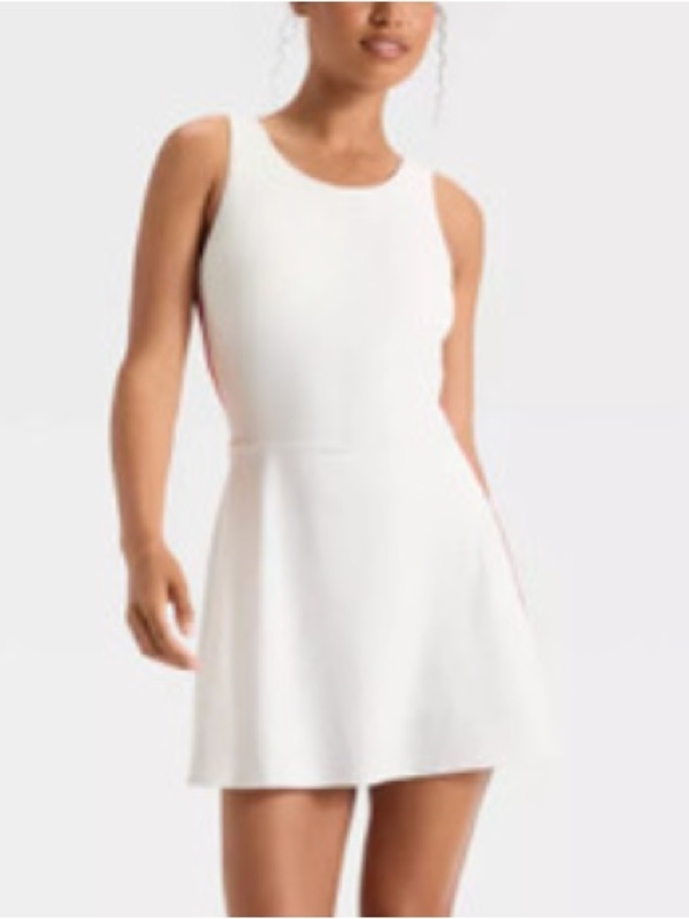 Tennis dress size medium white with red and blue side stripes